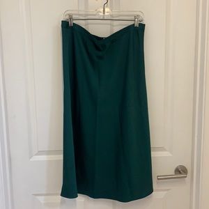 JCREW green midi skirt. Size L
